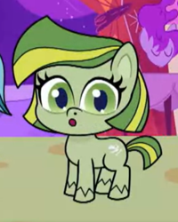 Size: 518x646 | Tagged: safe, derpibooru import, screencap, earth pony, pony, communication shakedown, my little pony: pony life, spoiler:pony life s02e18, :o, background pony, cropped, female, mare, open mouth, solo, unnamed character, unnamed pony