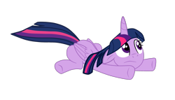 Size: 2224x1273 | Tagged: safe, artist:gmaplay, derpibooru import, twilight sparkle, twilight sparkle (alicorn), alicorn, pony, the crystalling, female, looking up, lying down, prone, simple background, solo, transparent background, vector