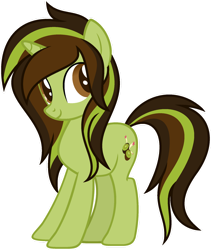 Size: 1024x1215 | Tagged: safe, artist:pegasski, derpibooru import, oc, oc:kiwi crush, pony, unicorn, female, mare, simple background, solo, transparent background