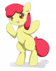 Size: 1727x2181 | Tagged: safe, artist:up_p_ab, derpibooru import, apple bloom, earth pony, pony, bipedal, female, filly, open mouth, solo