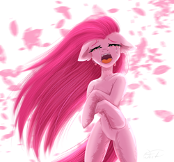 Size: 2196x2048 | Tagged: safe, artist:maybeweed, derpibooru import, pinkie pie, earth pony, pony, bipedal, crying, eyes closed, female, open mouth, pinkamena diane pie, screaming, solo