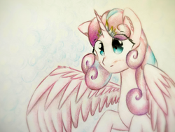 Size: 1920x1440 | Tagged: safe, artist:stardust0130, derpibooru import, princess flurry heart, alicorn, pony, female, mare, older, older flurry heart, solo, wings