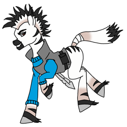 Size: 2605x2605 | Tagged: safe, alternate version, artist:agdapl, derpibooru import, zebra, clothes, colored, grin, male, simple background, smiling, solo, species swap, team fortress 2, traditional art, transparent background, zebrafied