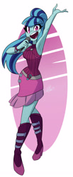 Size: 1661x4042 | Tagged: safe, artist:light262, derpibooru import, sonata dusk, equestria girls, adorasexy, armpits, beautisexy, breasts, clothes, cute, dress, microphone, open mouth, sexy, signature, singing, solo, sonata bust, sonatabetes, volumetric mouth