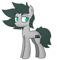 Size: 1968x2078 | Tagged: safe, artist:superderpybot, oc, oc only, oc:pencil pusher, earth pony, pony, ponybooru collab 2021, cigarette, simple background, smoking, solo, transparent background
