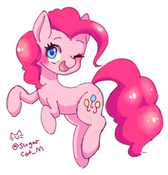 Size: 481x500 | Tagged: safe, artist:sugarcat_m, derpibooru import, pinkie pie, female, mare, ponk, solo