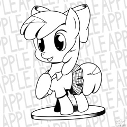 Size: 700x700 | Tagged: safe, artist:wikineetrer, derpibooru import, apple bloom, clothes, female, filly, skirt, solo