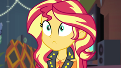 Size: 1920x1080 | Tagged: safe, derpibooru import, screencap, sunset shimmer, better together, costume conundrum, equestria girls, solo