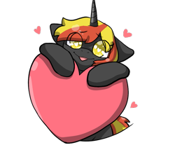 Size: 907x752 | Tagged: safe, artist:alex69vodka, derpibooru import, oc, oc only, oc:java, pony, unicorn, blushing, female, heart, looking at you, simple background, sticker, tongue, tongue out, transparent background