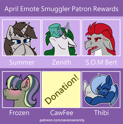 Size: 2180x2200 | Tagged: safe, derpibooru import, oc, pony, advertisement, emote, emotions, my little pony, patreon, patreon reward