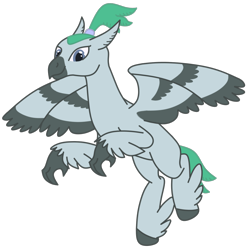 Size: 2000x2000 | Tagged: safe, artist:exhumed legume, ponybooru exclusive, oc, oc only, hippogriff, ponybooru collab 2021, feathered fetlocks, flying, hippogriff oc, male, show trace, simple background, solo, trace, transparent background, unnamed oc