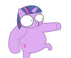 Size: 747x608 | Tagged: safe, artist:djmatinext, derpibooru import, twilight sparkle, pony, unicorn, big eyes, fat hoof, photo, pointing, scared, shocked, simple background, transparent background