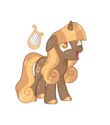 Size: 1446x1636 | Tagged: safe, artist:lilywolfpie-yt, derpibooru import, lyra heartstrings, pony, alternate design, simple background, solo, transparent background