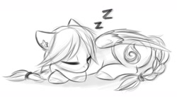 Size: 1608x884 | Tagged: safe, artist:megabait, derpibooru import, oc, pegasus, pony, braid, sketch, sleeping, stars