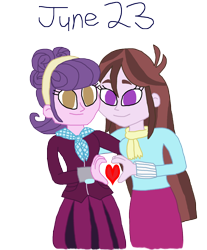 Size: 2000x2411 | Tagged: safe, artist:ktd1993, derpibooru import, suri polomare, velvet sky, equestria girls, female, lesbian, shipping, surisky