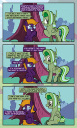 Size: 1920x3169 | Tagged: safe, artist:alexdti, derpibooru import, oc, oc only, oc:ale, oc:screwpine caprice, pegasus, pony, comic:quest for friendship, female, glasses, mare