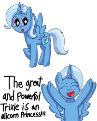 Size: 1080x1343 | Tagged: artist needed, safe, derpibooru import, trixie, alicorn, alicornified, race swap, trixiecorn