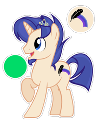 Size: 1336x1744 | Tagged: safe, artist:stardustshadowsentry, derpibooru import, oc, oc only, oc:exotic shine, pony, unicorn, ball, crown, horn, jewelry, male, open mouth, open smile, regalia, simple background, smiling, solo, stallion, transparent background, unicorn oc