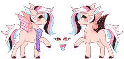 Size: 2500x1200 | Tagged: safe, artist:lavvythejackalope, derpibooru import, oc, oc only, bat pony, pony, bat pony oc, bat wings, clothes, colored hooves, duo, raised hoof, raised leg, scarf, simple background, transparent background, wings