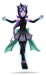 Size: 2184x3504 | Tagged: safe, artist:artemis-polara, derpibooru import, starlight glimmer, equestria girls, clothes, crown, floating, helmet, horned helmet, jewelry, magic, magical geodes, regalia, s5 starlight, simple background, skirt, smiling, solo, transparent background