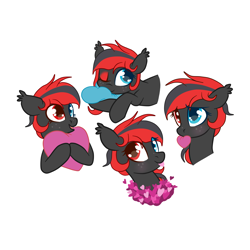 Size: 4500x4500 | Tagged: source needed, safe, artist:chip16, derpibooru import, oc, oc only, oc:sharpe, bat pony, pony, absurd resolution, bat pony oc, bust, commission, cute, eye clipping through hair, female, heterochromia, mare, ocbetes, portrait, simple background, solo, white background, ych result