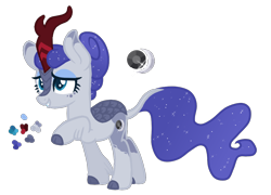 Size: 1000x720 | Tagged: safe, artist:magicuniclaws, derpibooru import, oc, kirin, female, offspring, parent:rarity, simple background, solo, transparent background