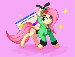 Size: 2800x2100 | Tagged: safe, artist:stravyvox, derpibooru import, fluttershy, pegasus, pony, antonymph, clothes, female, fluttgirshy, simple background, solo, windows, windows xp