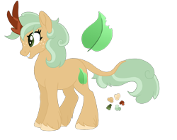 Size: 1400x1109 | Tagged: safe, artist:magicuniclaws, derpibooru import, oc, kirin, female, magical lesbian spawn, offspring, parent:applejack, parent:rain shine, simple background, solo, transparent background