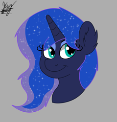 Size: 1029x1077 | Tagged: safe, artist:jay_wackal, derpibooru import, princess luna, alicorn, pony, cute, lunabetes, simple background, sparkly mane