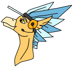 Size: 2874x2665 | Tagged: safe, artist:agdapl, derpibooru import, hippogriff, bust, crossover, headworn microphone, hippogriffied, looking up, male, scout, simple background, smiling, solo, species swap, team fortress 2, transparent background