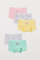 Size: 2880x4320 | Tagged: safe, derpibooru import, fluttershy, rainbow dash, boyshorts, butterfly print underwear, clothes, flower pattern underwear, green underwear, h&m, merchandise, palindrome get, panties, pink underwear, pony print underwear, ribbon, silly panties, underwear, yellow underwear