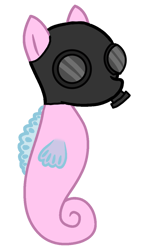 Size: 687x1200 | Tagged: safe, artist:agdapl, derpibooru import, sea pony, crossover, female, gas mask, mask, pyro, rule 63, seaponified, simple background, solo, species swap, team fortress 2, transparent background