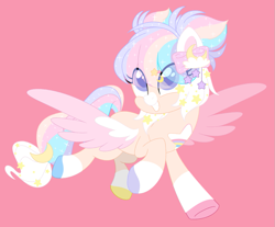 Size: 1201x993 | Tagged: safe, artist:owlity, derpibooru import, oc, oc:custard, pegasus, pastel, pigtails, solo