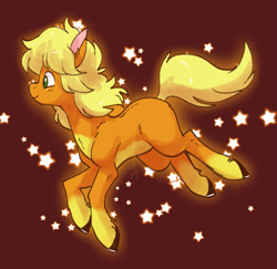 Size: 1347x1308 | Tagged: safe, artist:fizzy-dog, derpibooru import, horse, barely pony related, colt, cute, ico, ico el caballito valiente, ico the brave little horse, male, smiling, solo, stars, starssmiling