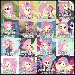 Size: 1080x1080 | Tagged: safe, derpibooru import, edit, edited screencap, editor:flutteriaeth, screencap, fluttershy, pinkie pie, rainbow dash, rarity, bird, better together, costume conundrum, costume conundrum: rarity, dance magic, equestria girls, equestria girls (movie), friendship games, friendship through the ages, holidays unwrapped, legend of everfree, perfect day for fun, rainbow rocks, rollercoaster of friendship, so much more to me, sunset's backstage pass!, the road less scheduled, the road less scheduled: fluttershy, spoiler:eqg specials, clothes, cute, cutie mark, cutie mark on clothes, dance magic (song), eyes closed, female, geode of fauna, glasses, hairpin, jewelry, legend you were meant to be, magical geodes, microphone, music festival outfit, musical instrument, necklace, o come all ye squashful, one eye closed, ponied up, ponytail, rainbow rocks outfit, shyabetes, smiling, tambourine, welcome to the show, wink