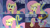 Size: 1280x720 | Tagged: safe, derpibooru import, edit, edited screencap, editor:quoterific, screencap, fluttershy, rarity, pegasus, pony, unicorn, fame and misfortune, season 7, angry, clothes, dress, duo, ears, female, floppy ears, fluttershy is not amused, magic, mare, measuring tape, open mouth, rarity being rarity, telekinesis, twilight's castle, unamused, uvula