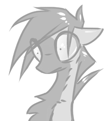 Size: 1001x1079 | Tagged: safe, artist:fenixdust, derpibooru import, oc, oc only, oc:fenix, pegasus, pony, bust, chest fluff, ears, eye clipping through hair, floppy ears, grayscale, male, monochrome, pegasus oc, shrunken pupils, simple background, sketch, solo, stallion, white background, wide eyes