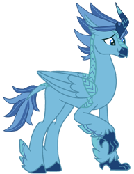 Size: 3121x4041 | Tagged: safe, artist:agdapl, derpibooru import, oc, oc only, oc:blue, classical hippogriff, hippogriff, base used, hippogriff oc, simple background, smiling, solo, transparent background