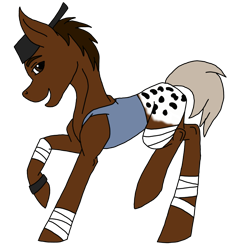 Size: 2603x2779 | Tagged: safe, artist:agdapl, derpibooru import, oc, oc only, earth pony, pony, crossover, hat, male, ponified, raised hoof, raised leg, scout, simple background, smiling, solo, species swap, stallion, team fortress 2, transparent background