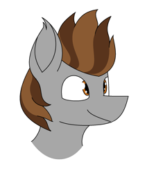 Size: 1409x1665 | Tagged: safe, artist:pencil bolt, derpibooru import, oc, oc only, oc:devin, bat pony, bat pony oc, bust, grey fur, happy, looking at something, male, portrait, simple background, sketch, smiling, solo, stallion, white background