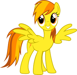 Size: 1920x1856 | Tagged: safe, derpibooru import, edit, rainbow dash, spitfire, pegasus, pony, ponyar fusion, recolor, simple background, smiling, transparent background, vector, vector edit