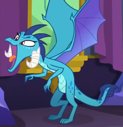 Size: 627x648 | Tagged: safe, derpibooru import, screencap, princess ember, dragon, triple threat, cropped, dragoness, female, open mouth, solo, volumetric mouth