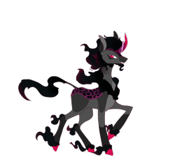 Size: 640x610 | Tagged: safe, artist:shrimptwink, derpibooru import, king sombra, kirin, alternate design, alternate universe, kirin-ified, leonine tail, male, simple background, solo, species swap, stallion, transparent background