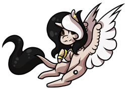 Size: 4662x3342 | Tagged: safe, artist:oneiria-fylakas, derpibooru import, oc, oc only, oc:eclipse awake, alicorn, pony, :3, alicorn oc, female, leonine tail, looking at you, mare, simple background, solo, transparent background