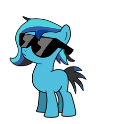 Size: 720x731 | Tagged: safe, artist:djmatinext, derpibooru import, oc, oc only, oc:blue harmony, earth pony, pony, base used, blue hair, colt, male, photo, simple background, sunglasses, transparent background