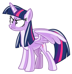 Size: 5000x5137 | Tagged: safe, artist:severity-gray, derpibooru exclusive, derpibooru import, twilight sparkle, twilight sparkle (alicorn), alicorn, original species, pony, horse play, absurd resolution, alternate hairstyle, angry, death stare, eyeshadow, female, latex, latex pony, latex skin, lidded eyes, makeup, mare, rubber, rubber pony, shiny, show accurate, simple background, solo, spread wings, squeak, transformation, transparent background, twilight is not amused, unamused, wings
