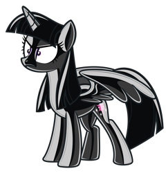 Size: 5000x5137 | Tagged: safe, alternate version, artist:severity-gray, derpibooru exclusive, derpibooru import, twilight sparkle, twilight sparkle (alicorn), alicorn, original species, horse play, absurd resolution, alternate hairstyle, angry, death stare, eyeshadow, female, latex, latex pony, latex skin, latexified, lidded eyes, makeup, mare, rubber, rubber pony, shiny, show accurate, simple background, solo, spread wings, squeak, transformation, transparent background, twilight is not amused, unamused, wings