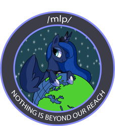 Size: 1889x2073 | Tagged: safe, anonymous artist, edit, princess luna, alicorn, pony, /mlp/, /pol/, 4chan, colored, globe, meme, nrol-39, patch, ponified, simple background, solo, transparent background