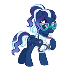 Size: 900x900 | Tagged: safe, artist:nivimonster, derpibooru import, oc, oc:jolene, pegasus, pony, female, glasses, mare, solo, stethoscope