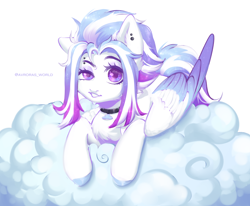 Size: 3400x2800 | Tagged: safe, artist:avroras_world, derpibooru import, oc, oc only, oc:aurora thunderlight, pegasus, pony, cloud, female, mare, pegasus oc, solo, solo female, wings